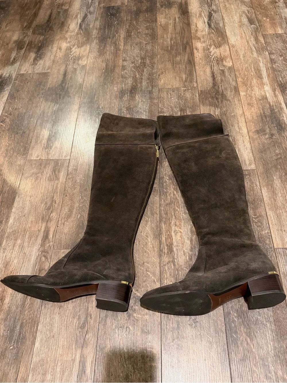 🪻Donald J. Pliner Dark Brown Suede Over-the-Knee Pointed Boots